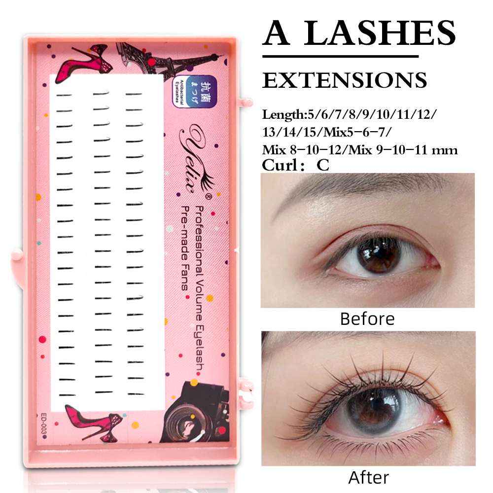 Eyelash Extension Individual - Натуральные мягкие индивидуальные ресницы Yelix Comic