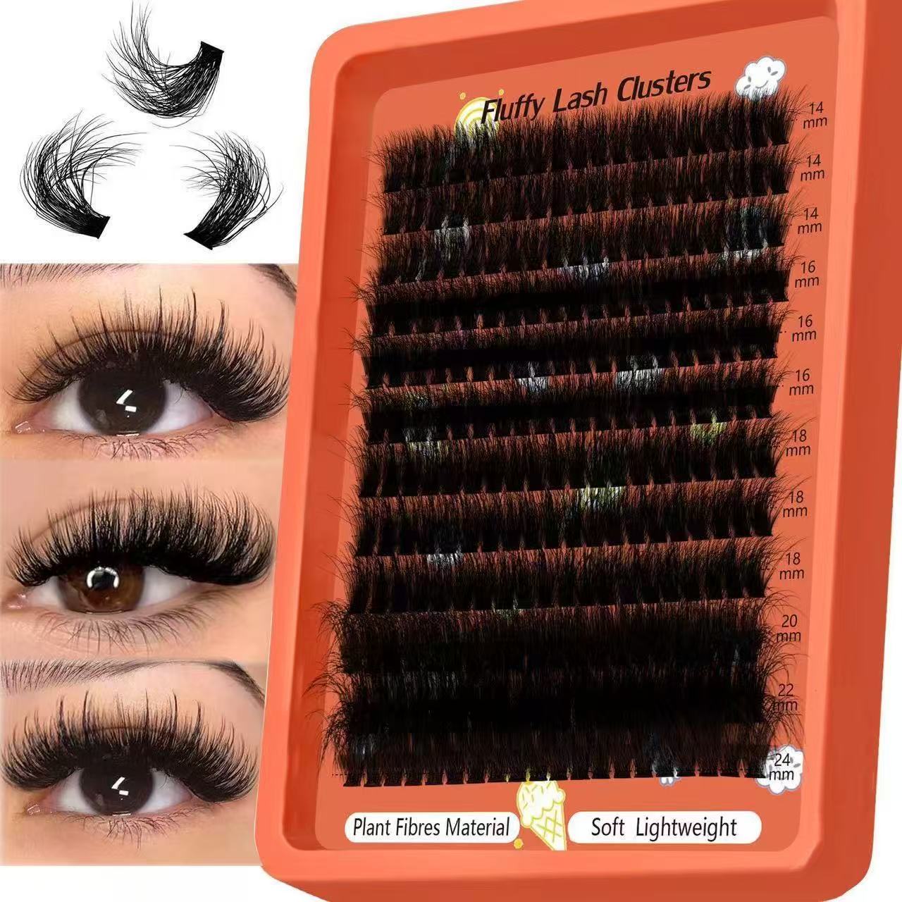Eyelash Extension Home Service - Накладные ресницы 80D-100D Fluffy Cluster Lashes,