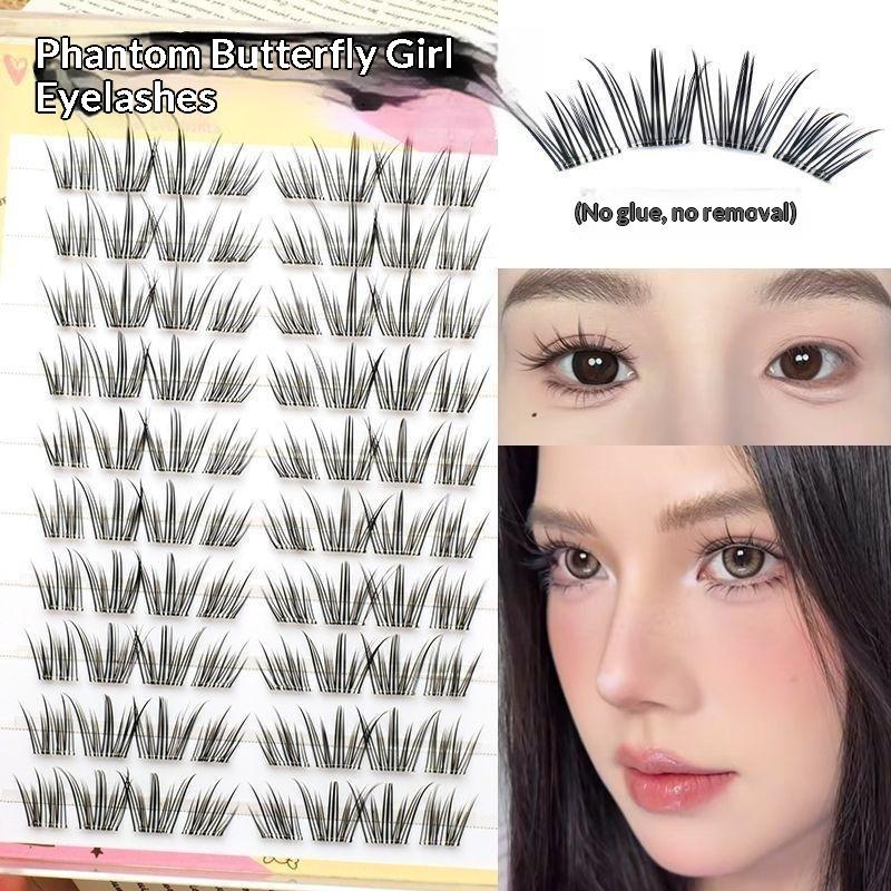 Eyelash Extension With Glue - Натуральные ресницы DIY с эффектом завитка,