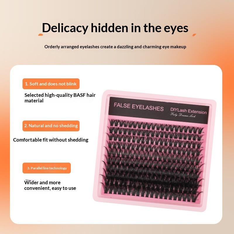 Eyelash Extension Individual - Новые пышные толстые ресницы-пучки 10 рядов,