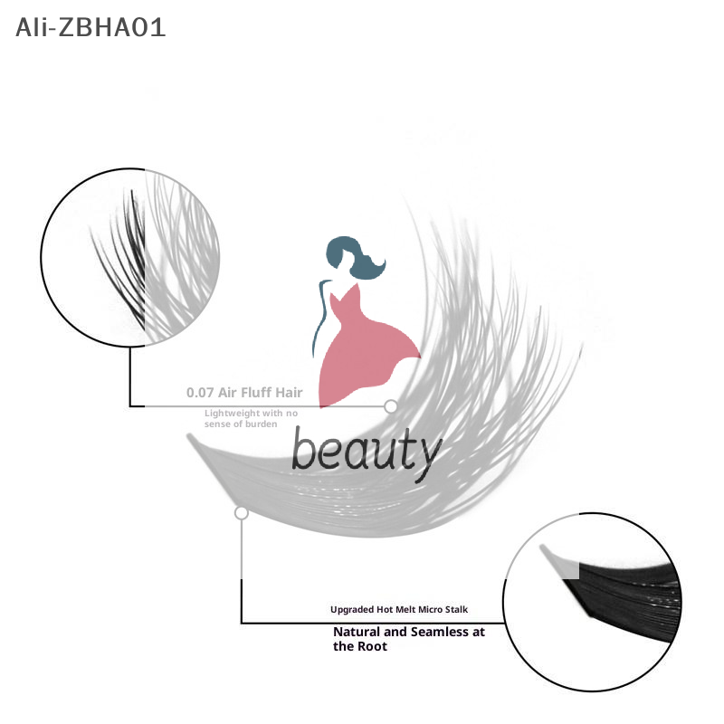 Eyelash Extension Individual - Набор 3D-ресниц из искусственного меха норки: