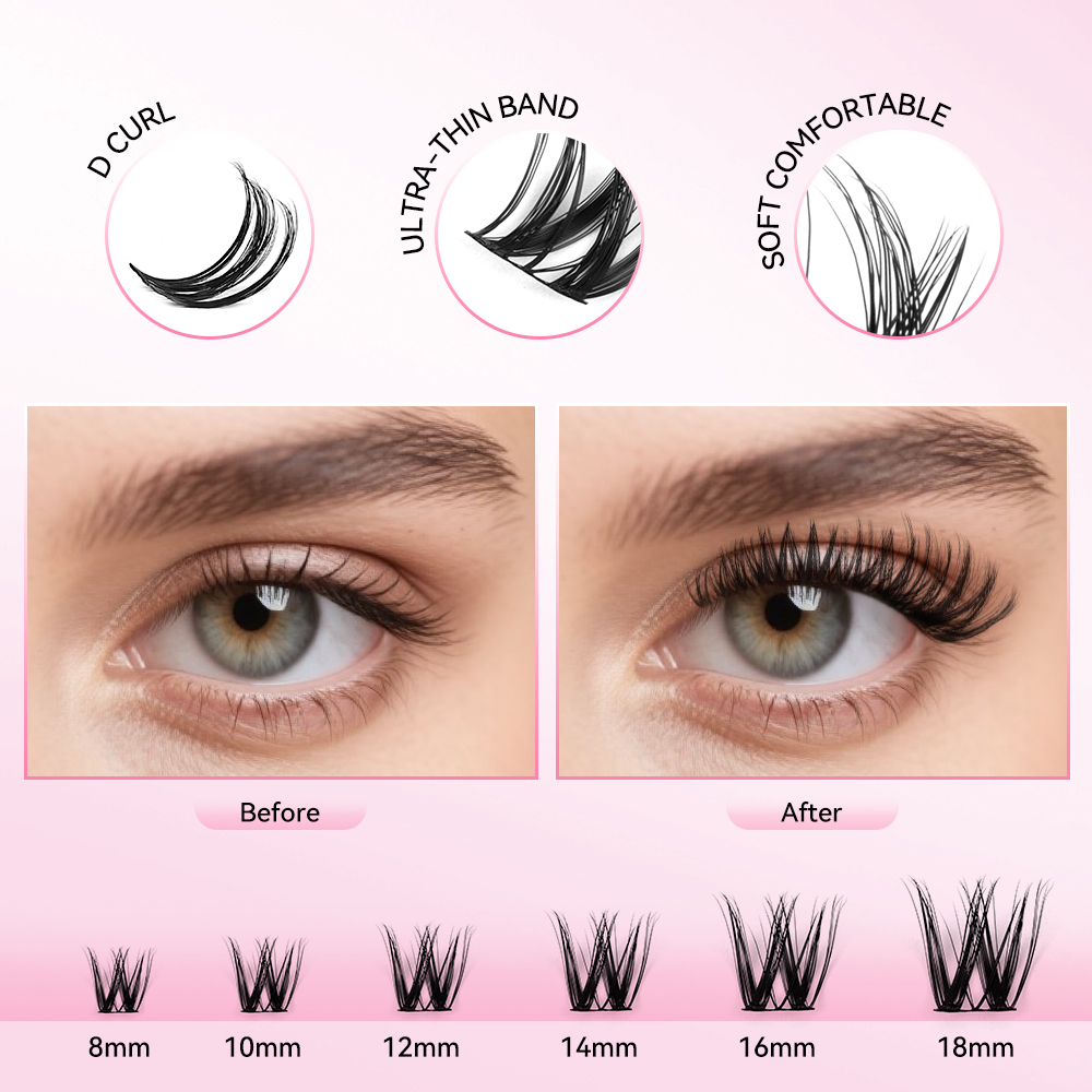 Набор тонких и колючих кластер – обзор и цена Eyelash Extension Home Service