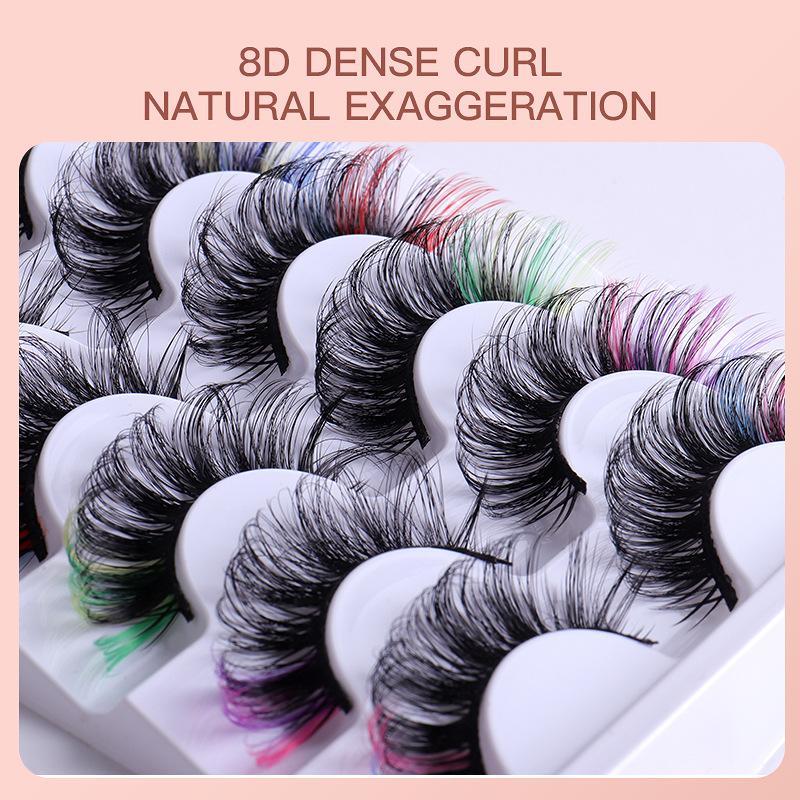 7 пар цветных накладных ресниц – обзор и цена Eyelash Extension Cluster