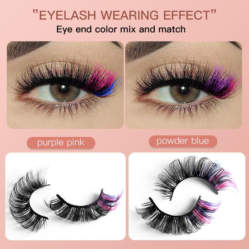 7 пар цветных накладных ресниц – обзор и цена Eyelash Extension Cluster
