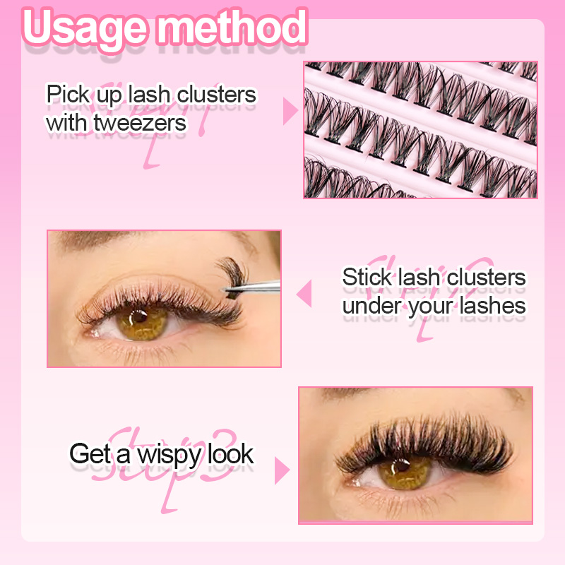 Индивидуальные ресницы, пучок  – обзор и цена Eyelash Extension Cluster