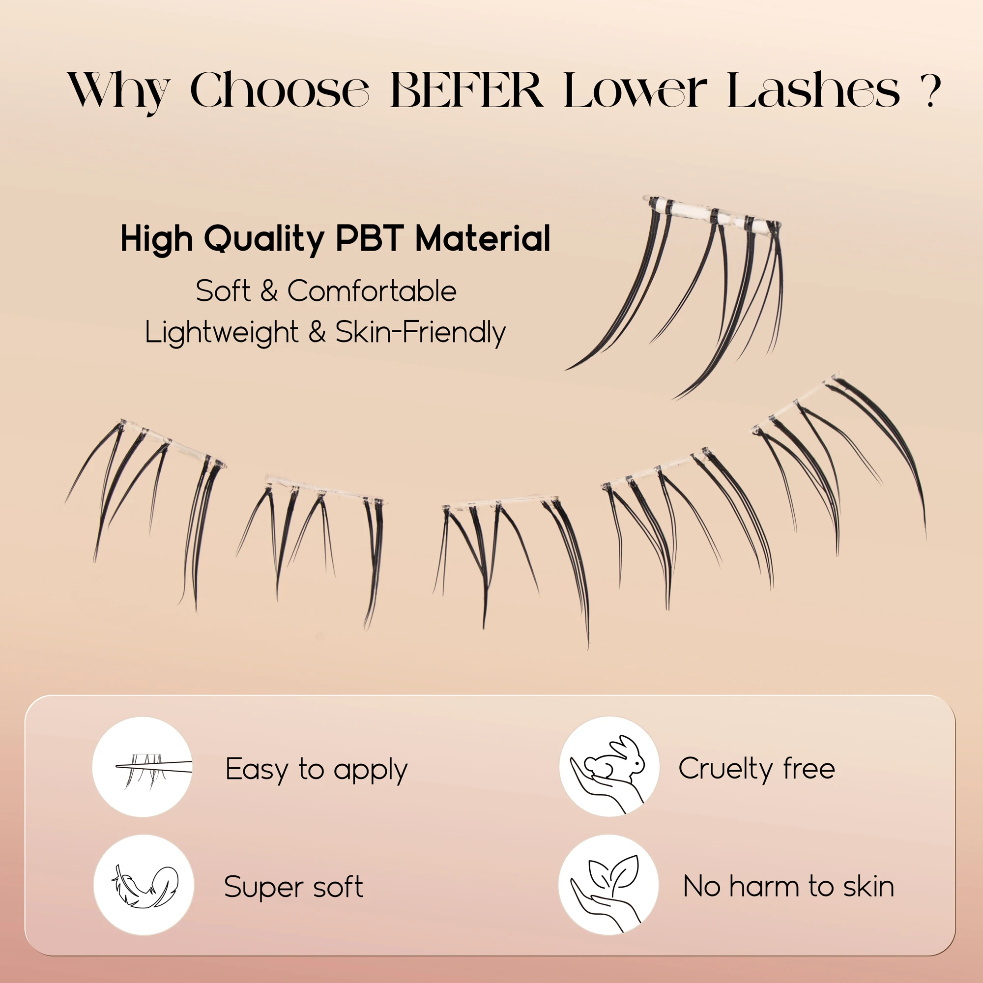Накладные нижние ресницы Befer – обзор и цена Eyelash Extensions