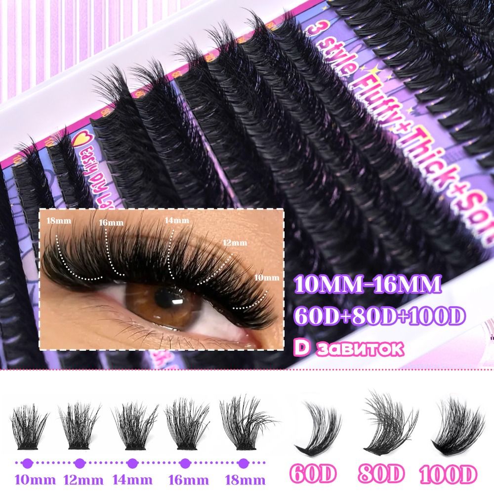 Накладные ресницы Natural Look – обзор и цена Eyelash Extension Cluster