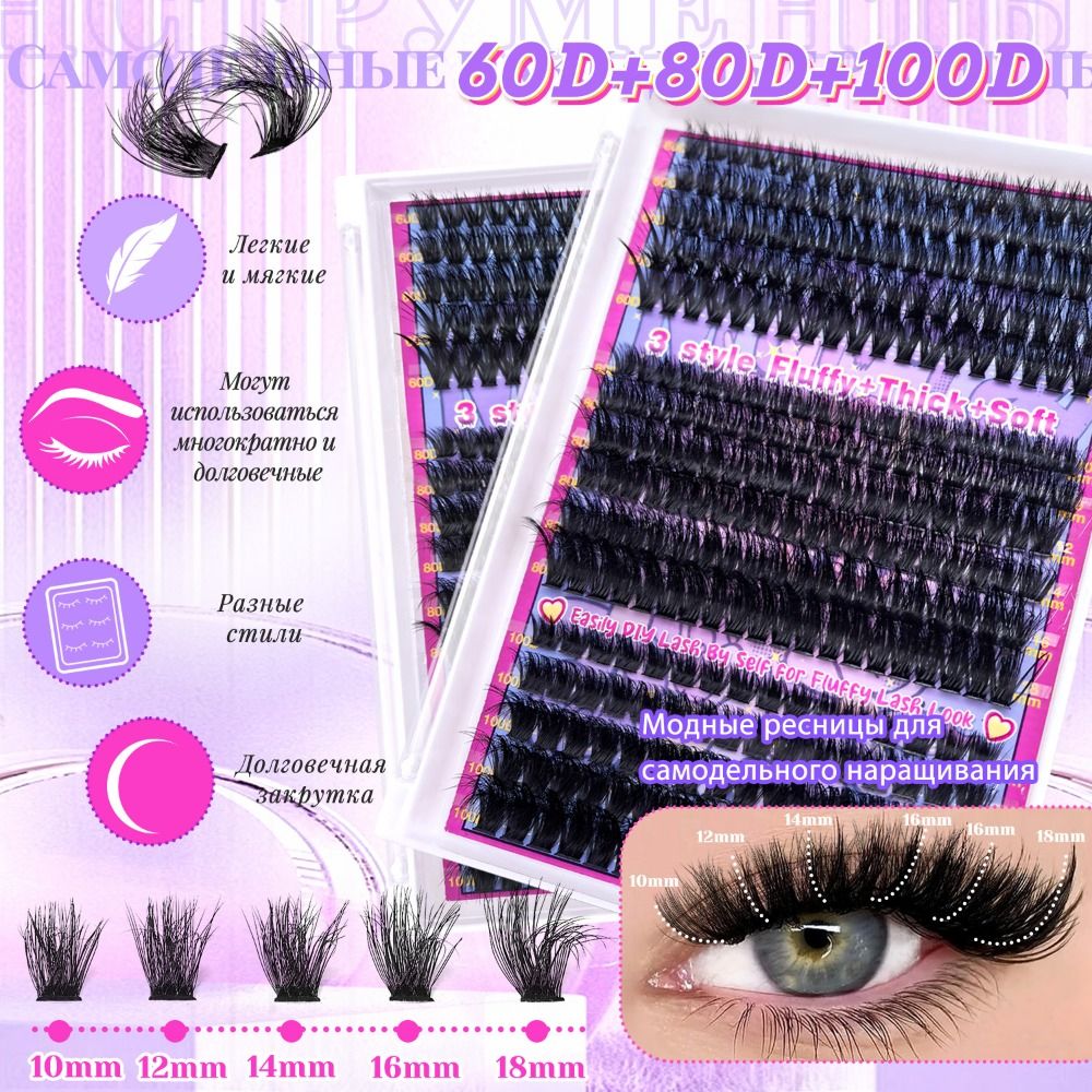 Накладные ресницы Natural Look – обзор и цена Eyelash Extension Cluster