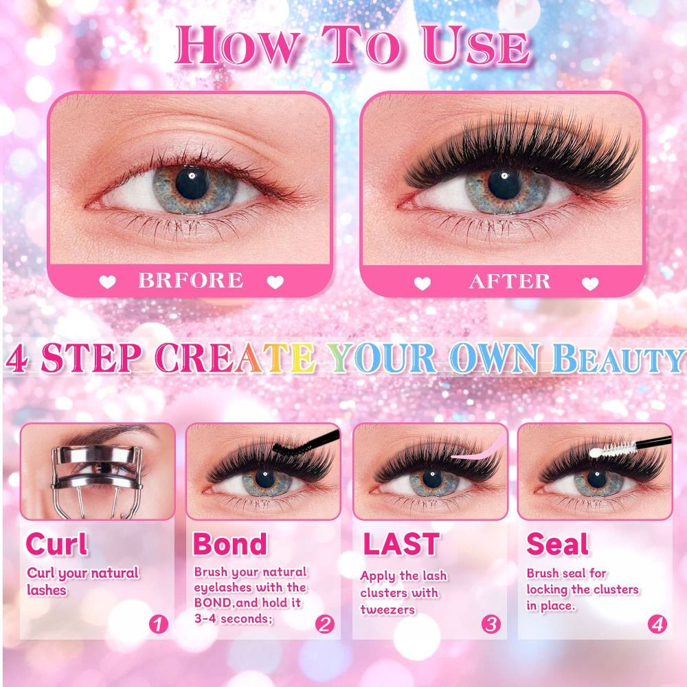 Натуральные накладные ресницы  – обзор и цена Eyelash Extension Cluster