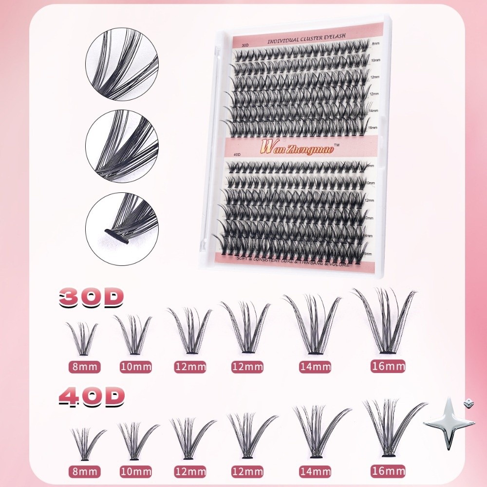 Накладные ресницы 8-16 мм для  – обзор и цена Eyelash Extension Cluster