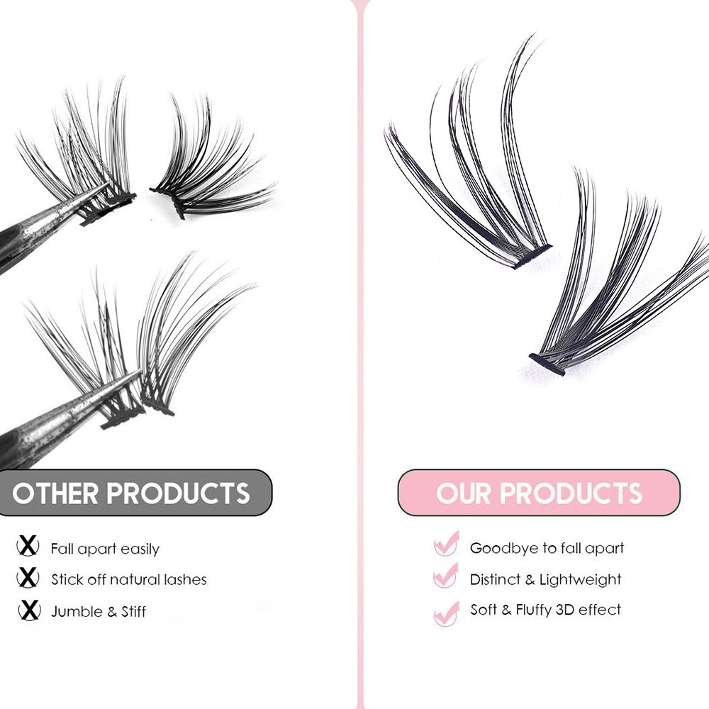 Накладные ресницы 8-16 мм для  – обзор и цена Eyelash Extension Cluster